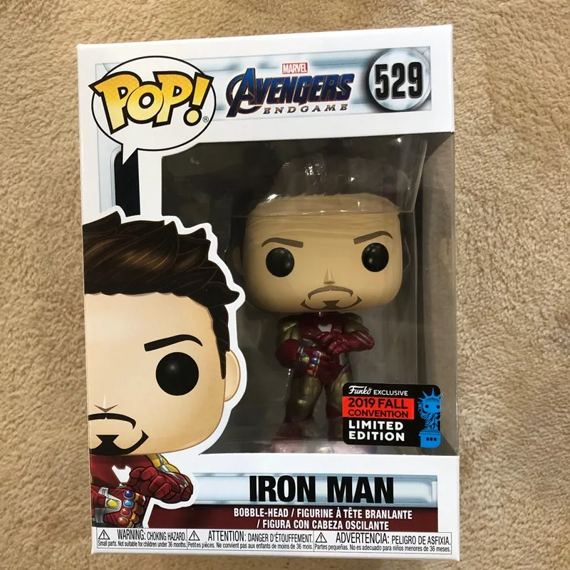 2019 NYCC эксклюзивный официальный Funko pop Marvel: Мстители финал Тони Старк (Железный