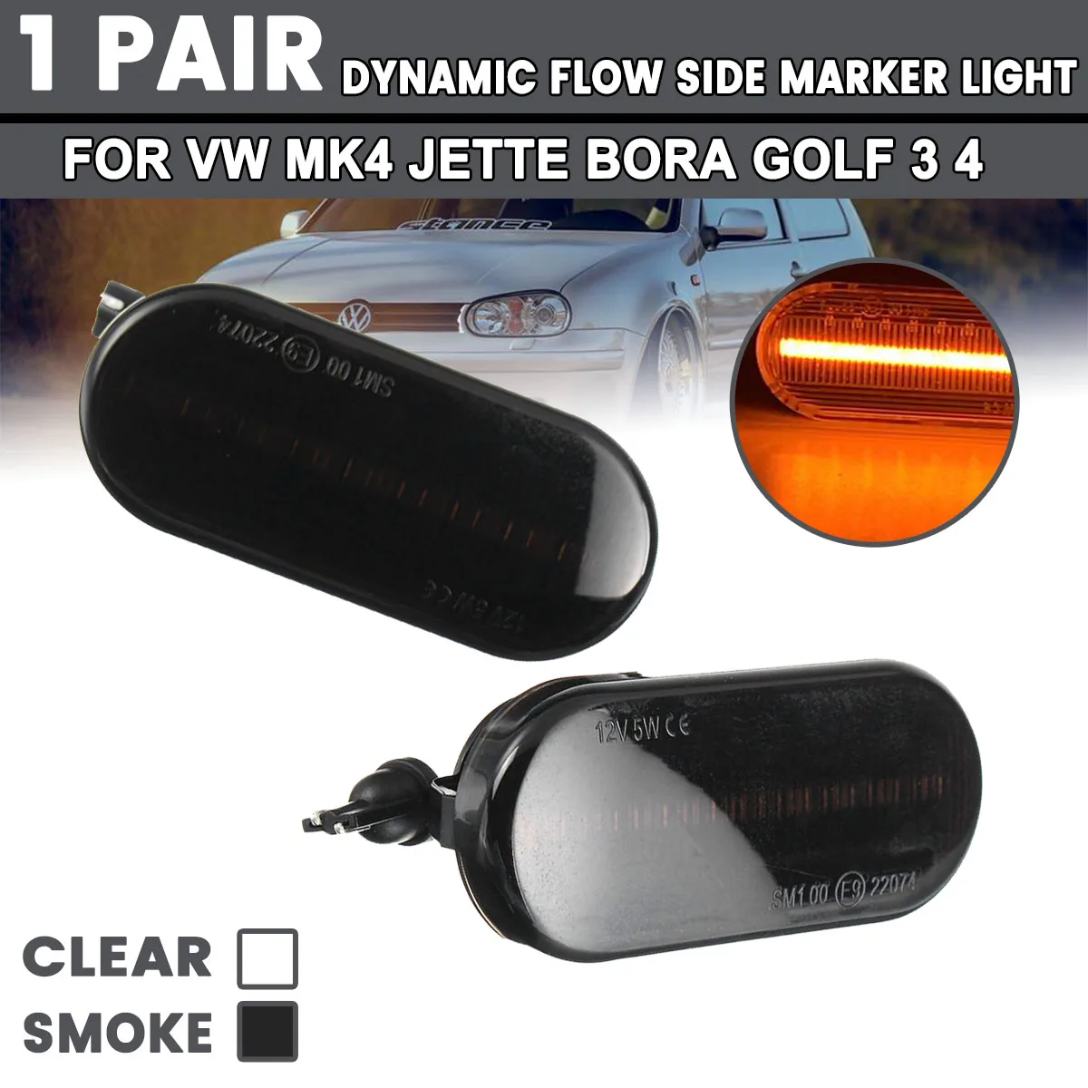 1 пара для VW MK4 Jette Bora Golf 3 4 Lupo Passat 3B 3BG Polo 6N 6N2 9N светодиодный динамичессветильник