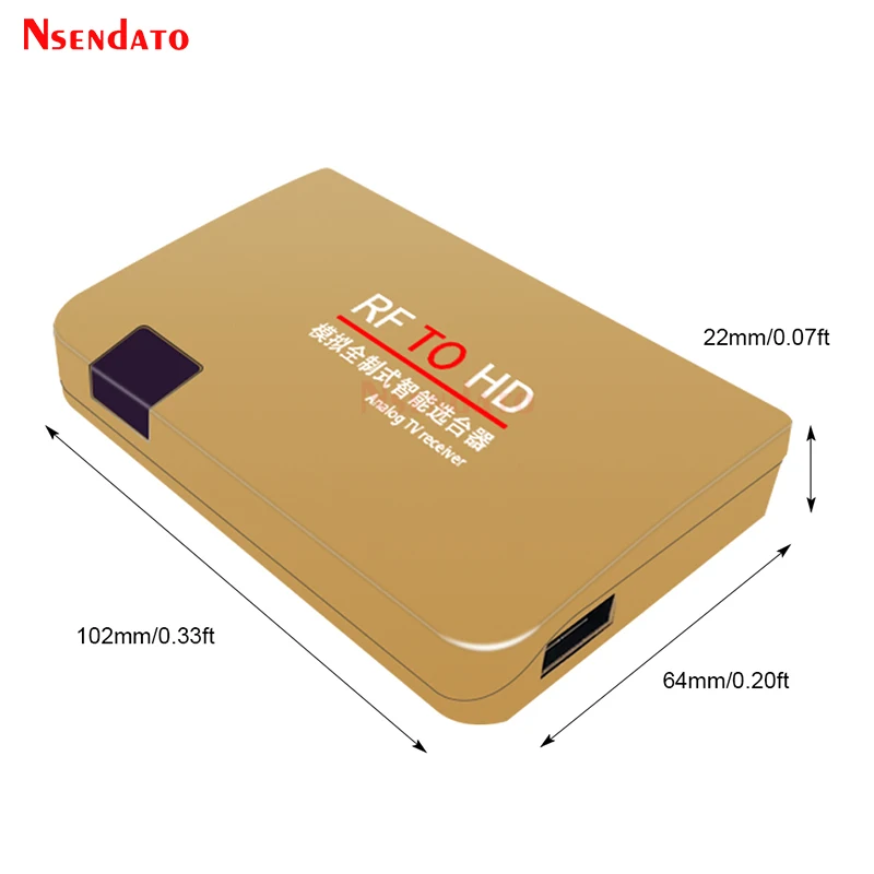 RF To HD All Standard Converter HD To Radio Frequency Signal RF to HD Transmitter Signal Analog TV Receiver Adapter for TV