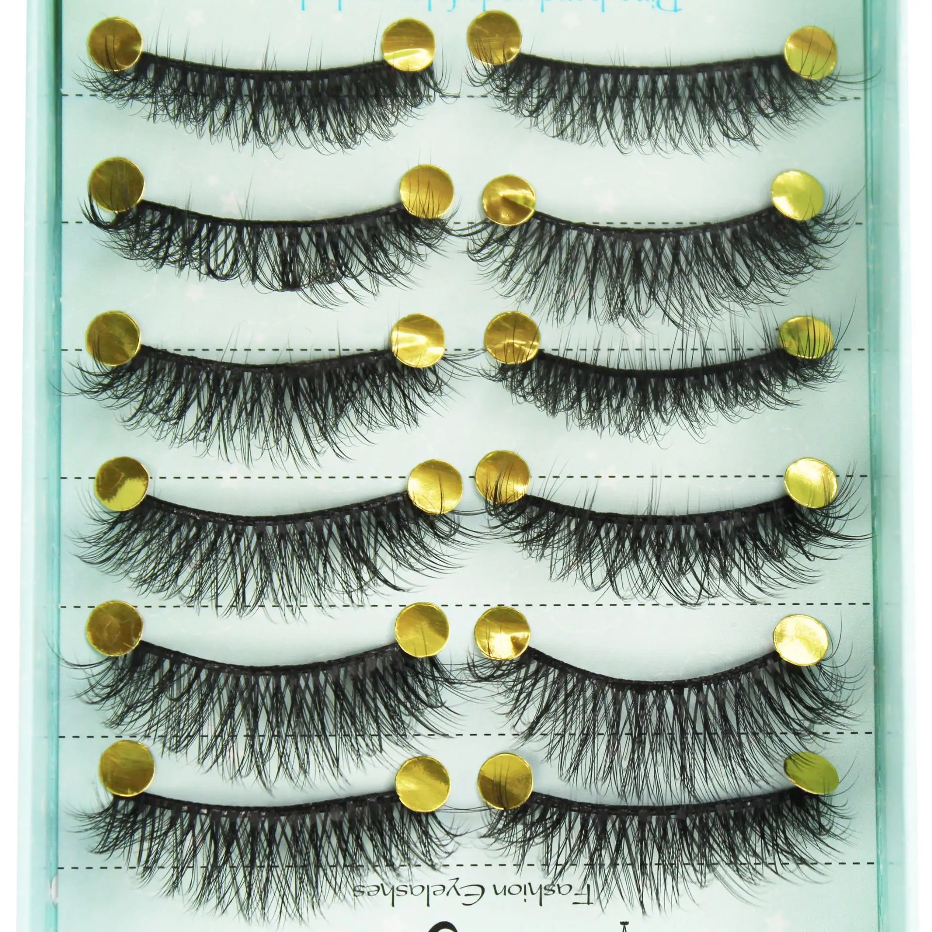 3D Soft Faux Mink Hair False Eyelashes Natural Messy Eyelash Crisscross Wispy Fluffy Lashes Extension Eye Makeup Tool 10 Pairs