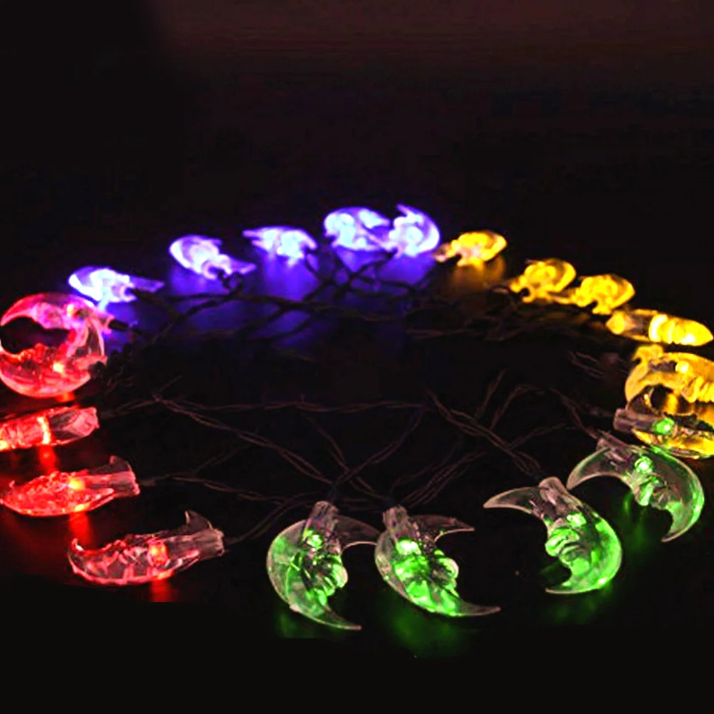 30LED светильник-гирлянда в форме Луны Санты на солнечных батареях, Рождественский Декор для дома и двора для свадьбы, сада, солнечный светильник-гирлянда