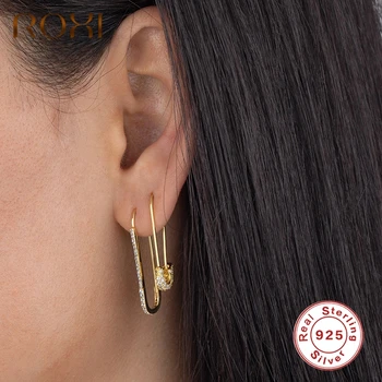

ROXI Bohemia Geometry Pin Crystals Stud Earrings for Women Girl Wedding Jewelry 925 Sterling Silver Earrings Piercings Orecchini