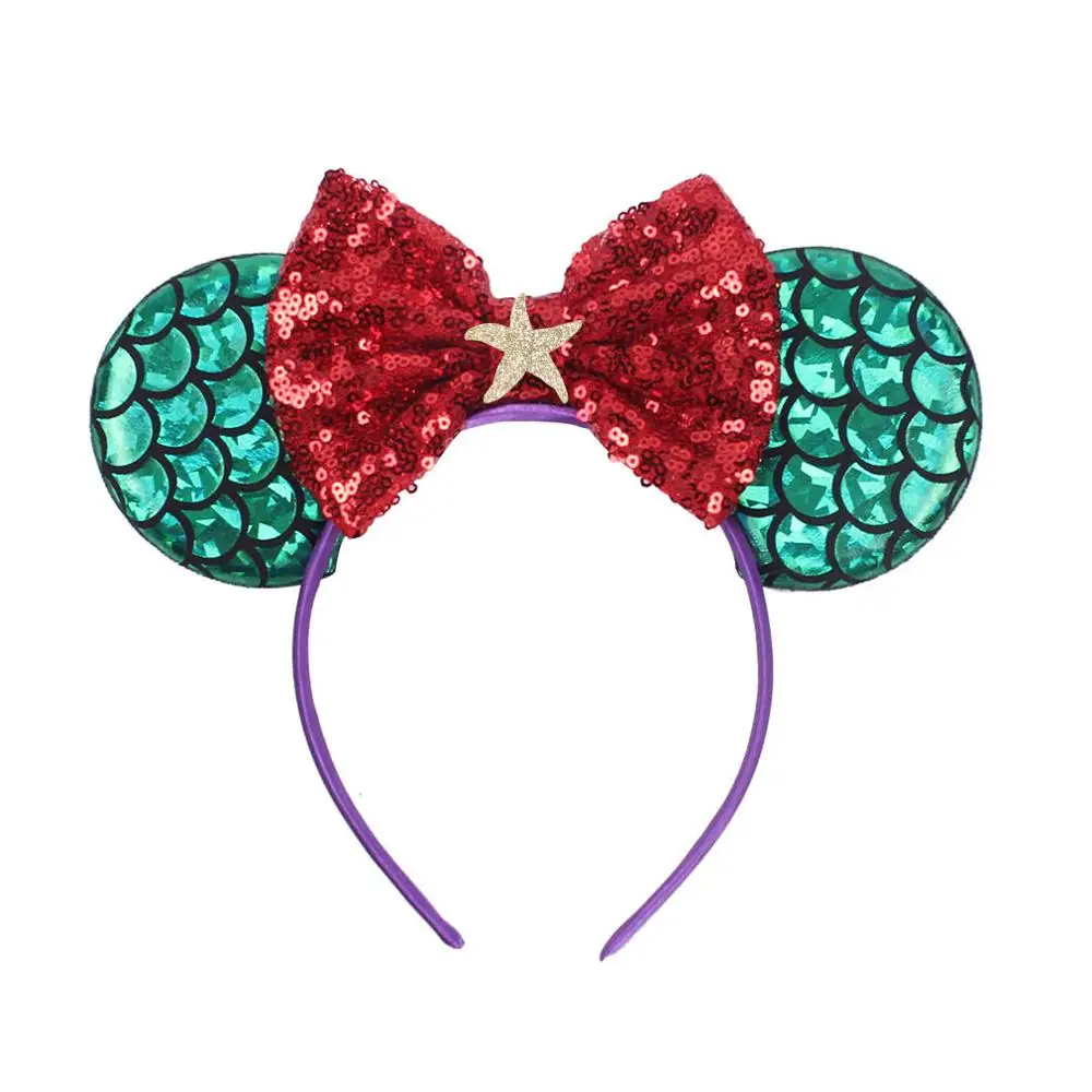 Disney/ милые банты для девочек, повязка на голову, уши, аксессуары для волос, детские женские головные аксессуары, головной убор, повязка для волос, праздничные Вечерние - Цвет: C
