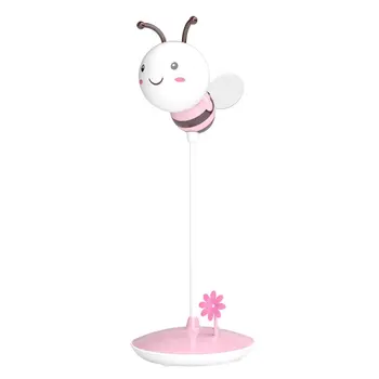 

USB charging touch dimming children bedside lamp LED bee night light cartoon bee table lamp practical