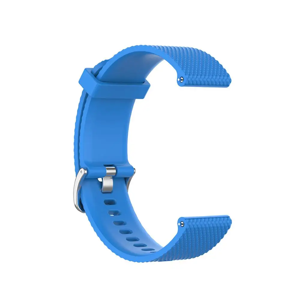 Sky blue 18 мм 22 мм ремешок для часов Garmin VivoActive 4/4S/Active S сменный силиконовый ремешок для часов Garmin - Цвет: Sky blue