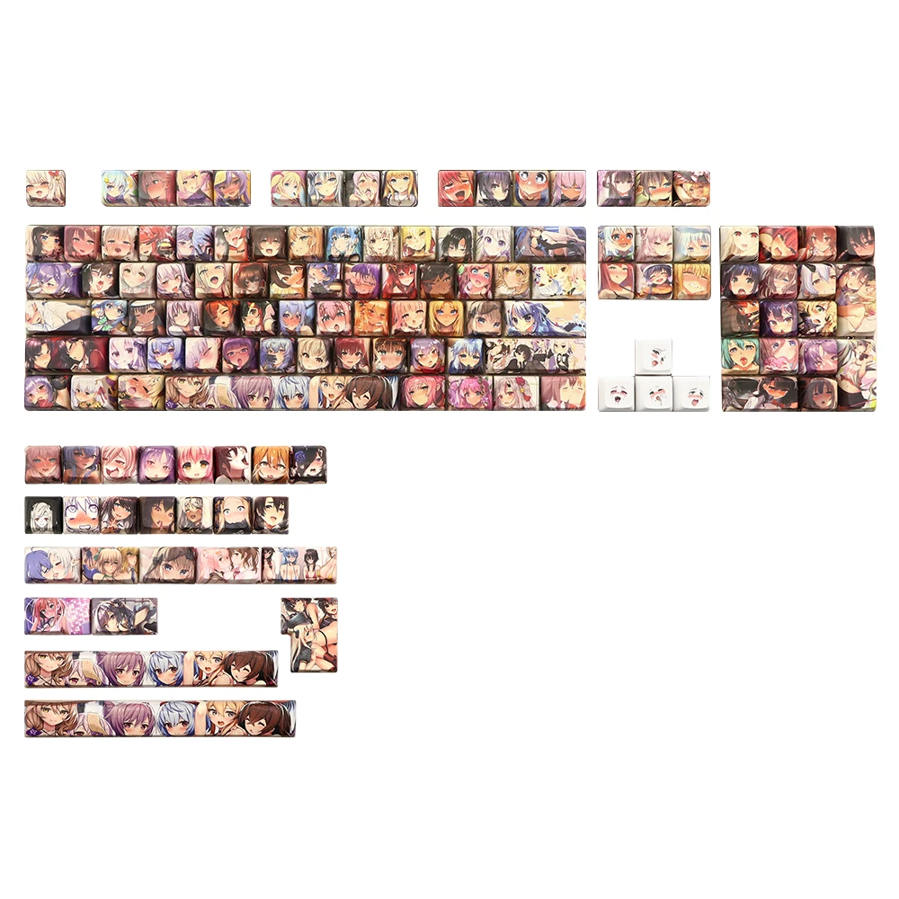 Japanese Anime Design Sample Colour Keycaps For Cherry Mx Switch Mechanical  Keyboard Xda Profile Sublimation Pbt Flat K70 Keycap - Keyboards -  AliExpress