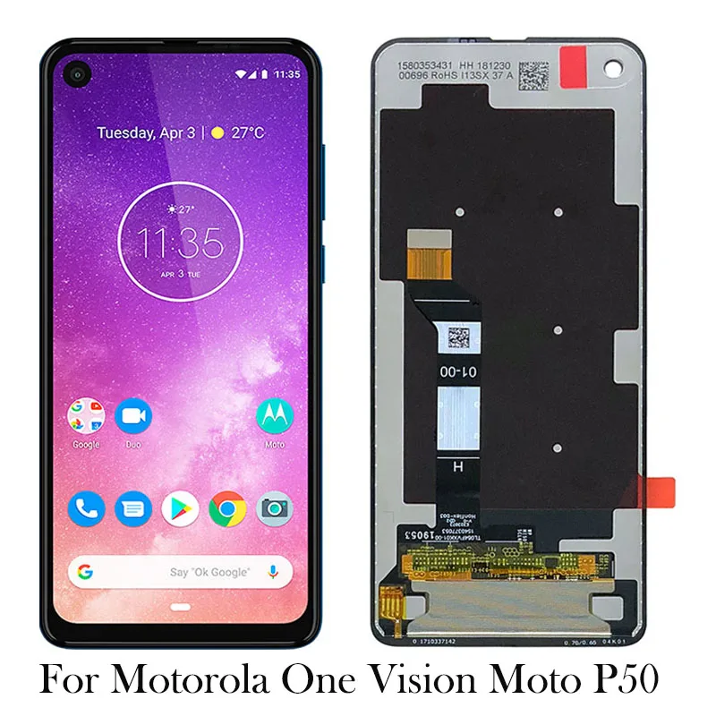 

for Moto One Vision XT1970 LCD Display Touch Screen Digiziter Assembly For Moto P50 Lcd Screen