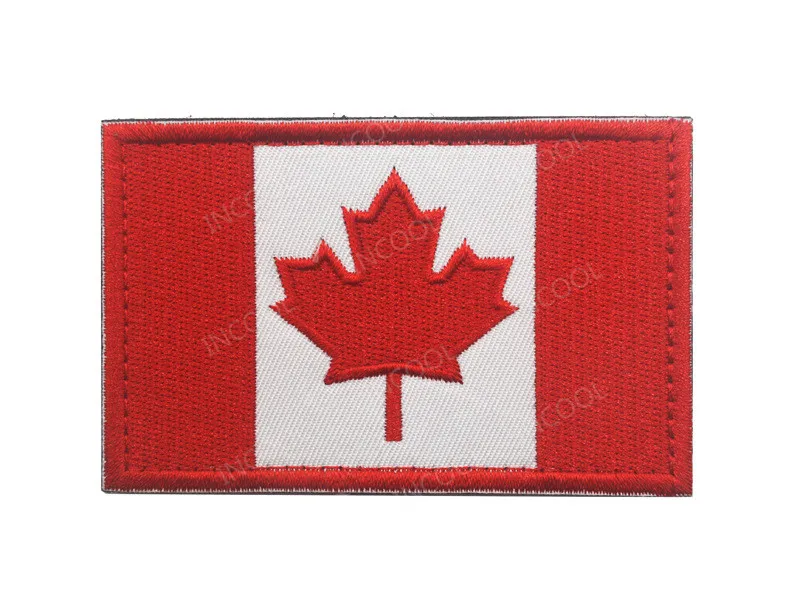 Canada Flag Red Америка Страна доминация Uruguay Куба Панама, Панама, Испания вышитые нашивки значки флаги - Цвет: Canada Flag Red