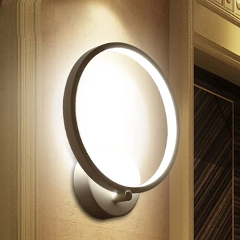 

3 colors ring arcylic crystal mount bathroom modern led wall light decor lamp lights sconce decoration for bedroom living room