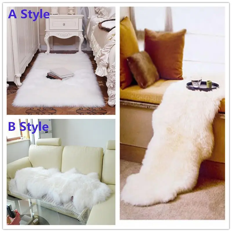 Подушка кресла из ротанга мягкий искусственный стул с ковриком, коврик для спальни, искусственная шерсть, теплый моющийся ковер, сиденье