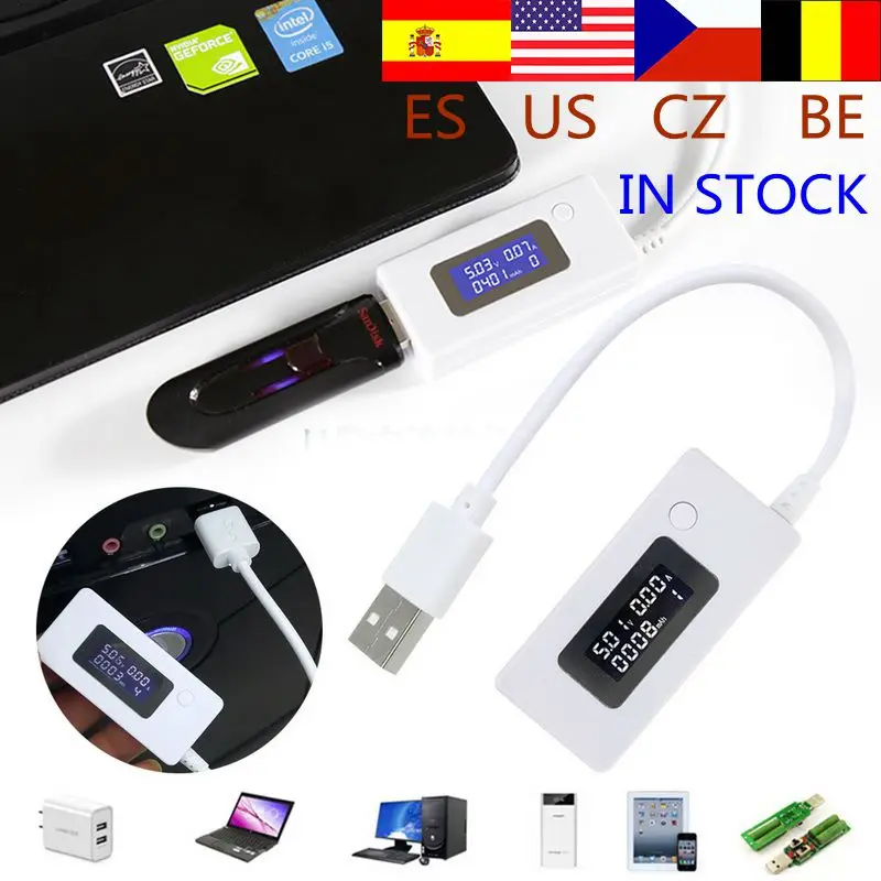 Мини телефон USB тестер ЖК-дисплей измеритель напряжения тока портативный доктор