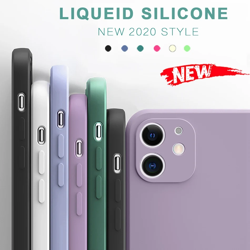 Phone Case For Apple iPhone 11 12 Pro Max Mini SE 2020 2 6 S 7 8 Plus X XS MAX XR Case Candy Soft Silione Original Cover Fundas