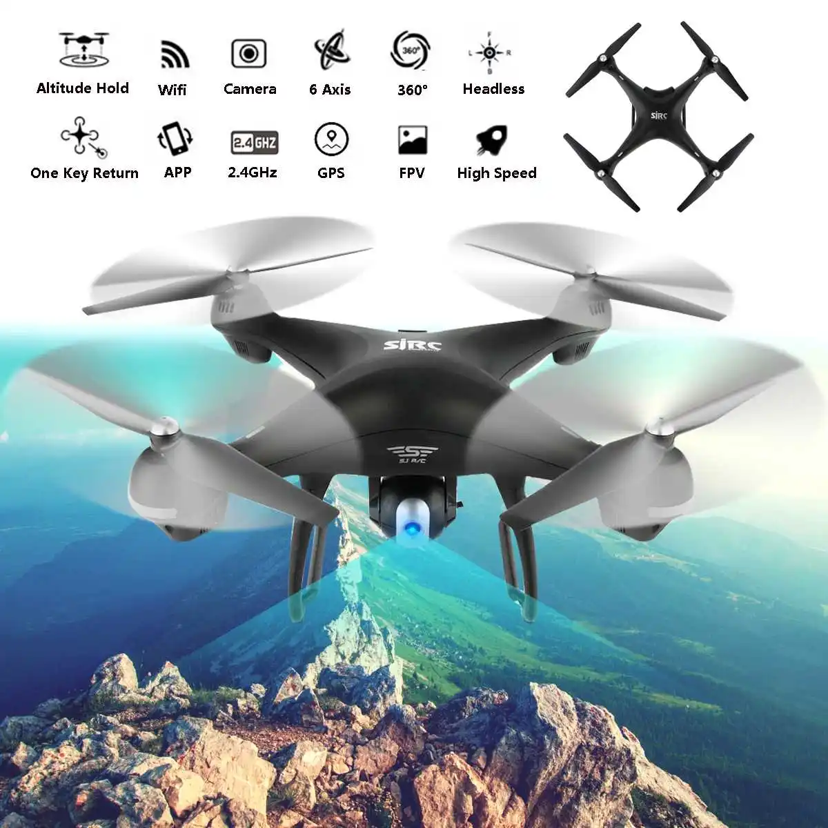 

Hot Big Sale Profesional SJ S70 FPV WIFI RC GPS Drone WIFI FPV Camera With HD 720P Camera Live Video GPS Return Home RC Quadcopt