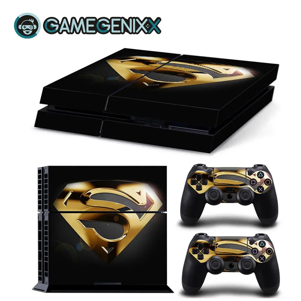 Superman GAMEGENIXX Кожа Наклейка виниловая обложка для PS4 консоли и 2 контроллеров-Супермен - Цвет: Superman