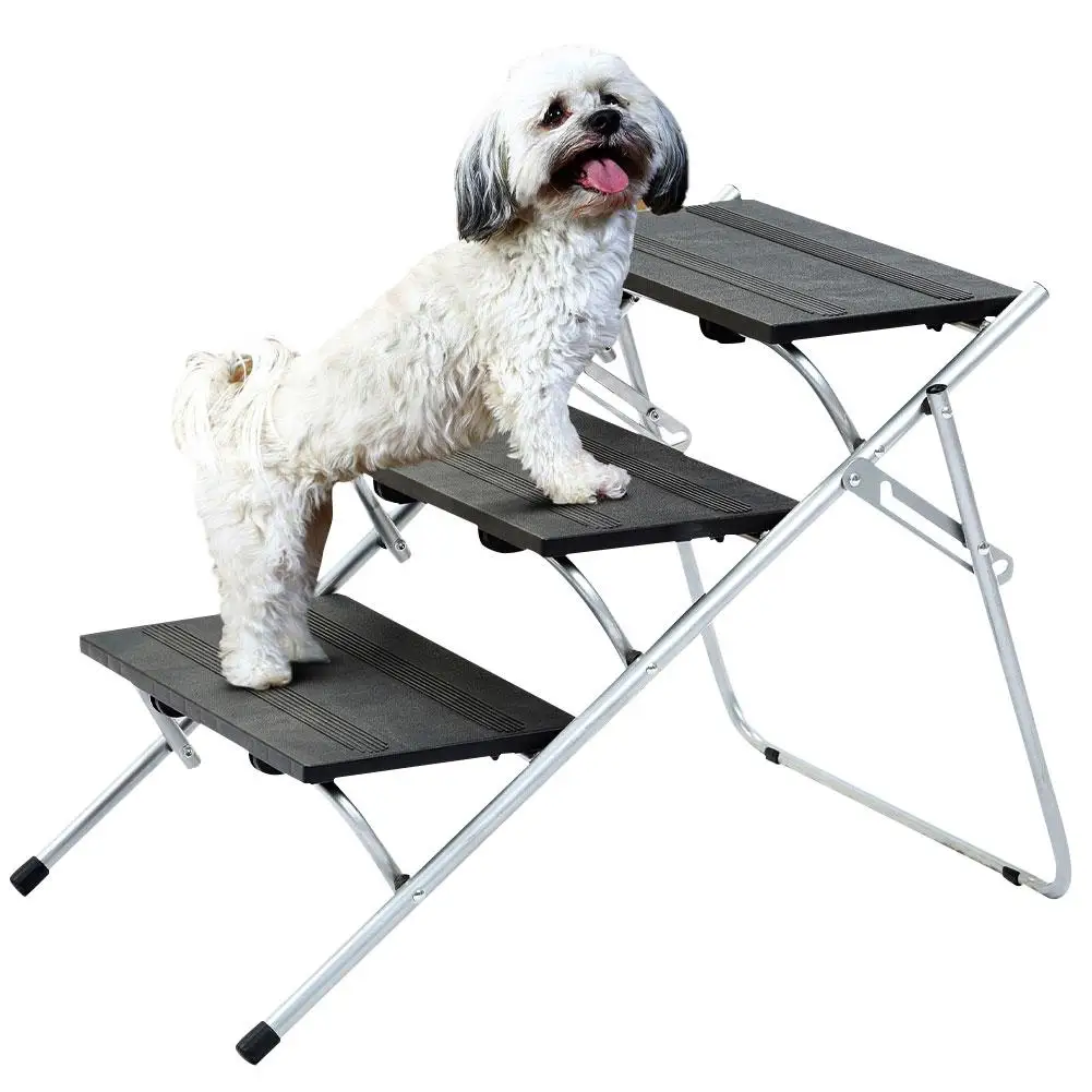 

Car Dog Steps Portable Dog Stairs for Cars High Beds Ramp Dog Stairs for High Beds Trucks Cars and SUV