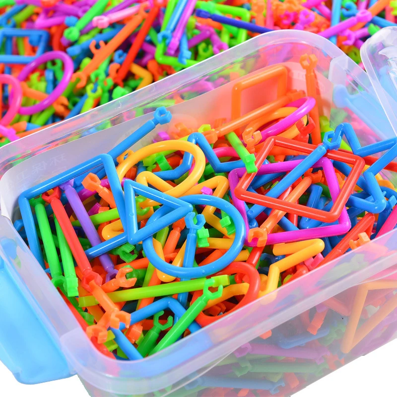 Smart building blocks sticks stitching toys children's plastic, spelling assembling, puzzle puzzle kindergarten spelling toys
