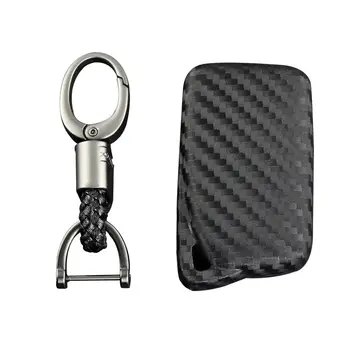 

New For Lexus Carbon Fiber Car Key Fob Case Cover Chain Ring Keychain Accessory