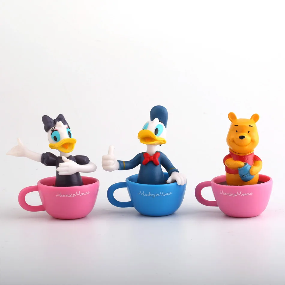 Disney Mickey Figure Doll Mickey Mouse Minnie Donald Duck Daisy Duck Cartoon Collection Figure Toy Cute Mickey Toy Set for Kids