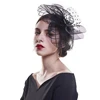 WELROG Mesh Topper Big Bow Fascinators Solid Black Hat Headband Hair Clip For Women Cocktail Tea Party Hat Wild Hair Accessory ► Photo 2/6