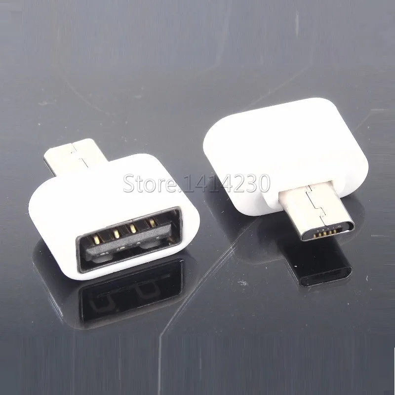100 шт микро поворот на usb тип A гнездо и штекер Micro 2,0 разъем с белой пластиковой крышкой USB разъем