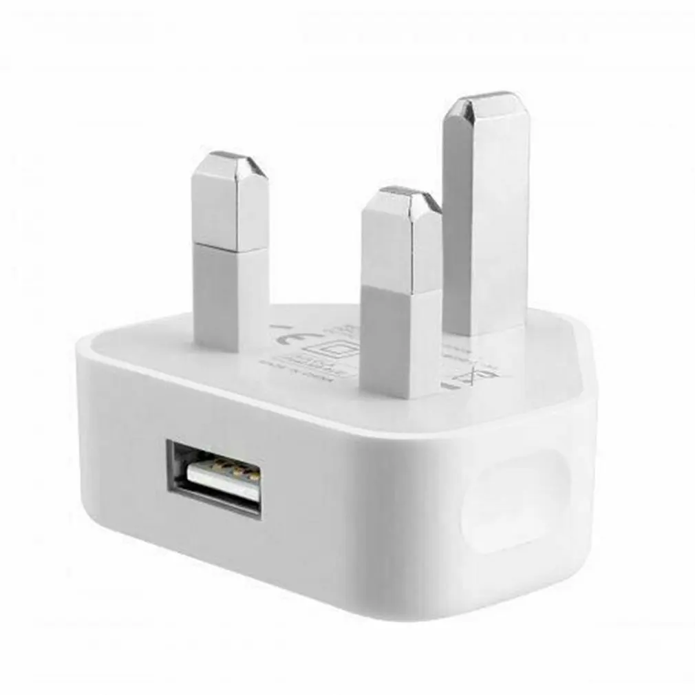 Трехногое британское стандартное зарядное устройство 1а для Apple зарядное устройство с двумя usb-портами Универсальное зарядное устройство Прямая поставка - Цвет: 1 usb-1000mAh IC