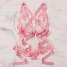 Женское сексуальное нижнее белье, открытая Пижама, низкая посадка, однотонное нижнее белье, кружевное цельное нижнее белье, наборы дамского нижнего белья, нижнее белье#15