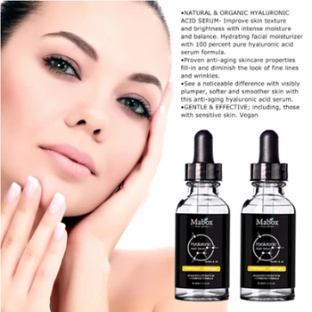 

Mabox Hyaluronic Acid Serum Moisturizing Essence Face Cream Acne Treatment Skin Care Repair Whitening Anti-Aning Winkles