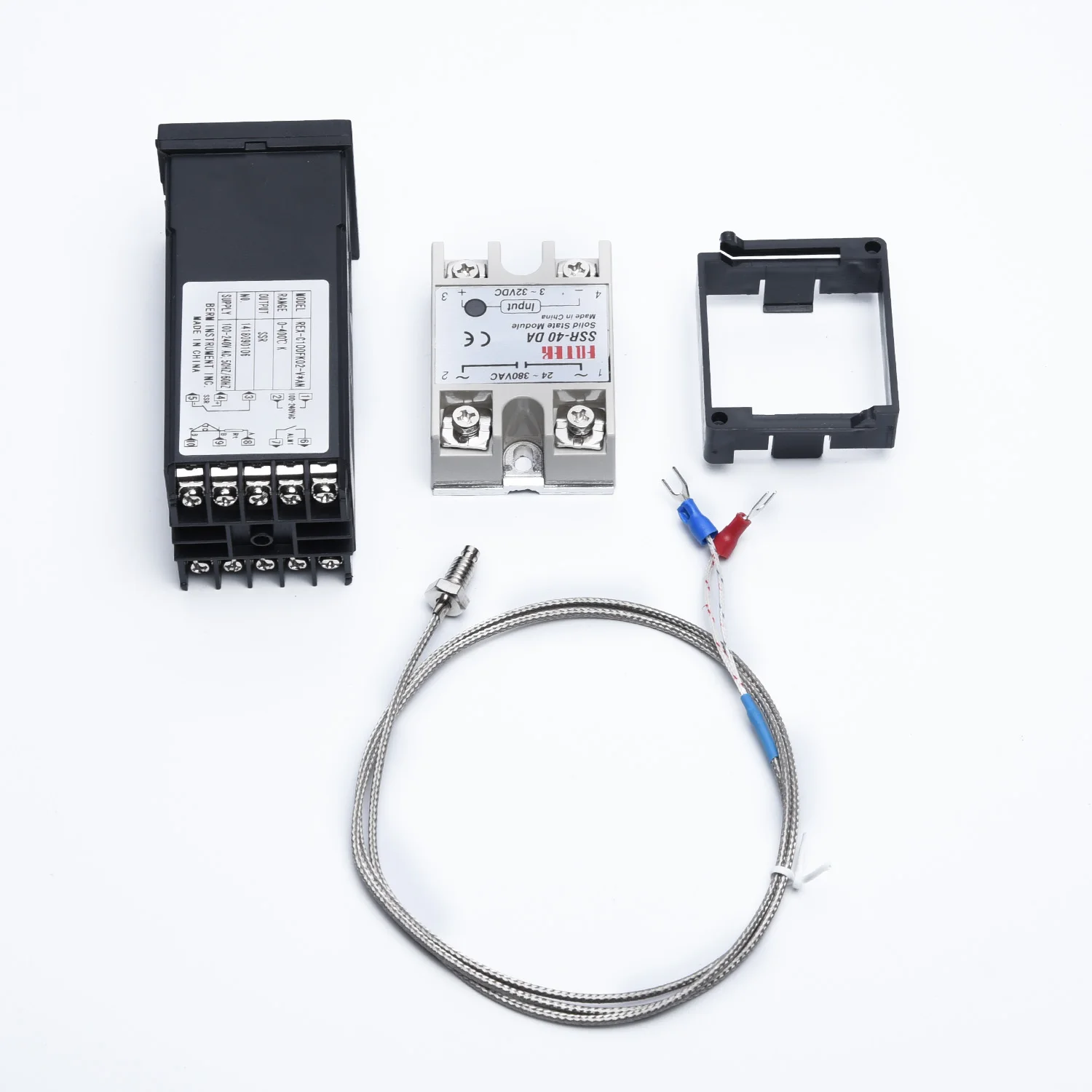 PID цифровой REX-C100 регулятор температуры+ max.40A SSR K термопара прочный