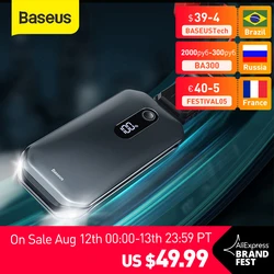 Baseus – Démarreur de Saut de Voiture Portable d'Urgence, Dispositif de Démarrage Automatique, Batterie de 12000 mAh, 12V et 1000A 