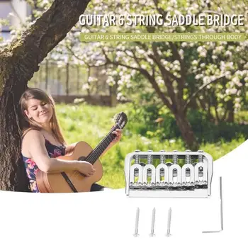

6 String Electric Guitar String Bridge Lightweight and Delicate Wide Scope of Application Strings Through Body Guitar Component