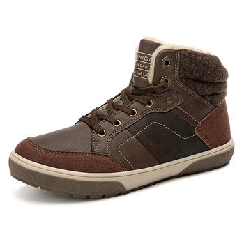 

Brand Boots Men Super Warm Fur Men Winter Snow Boots Male Ankle Botas Waterproof Non-slip Men's Boots Casual Work Boots Sneakers