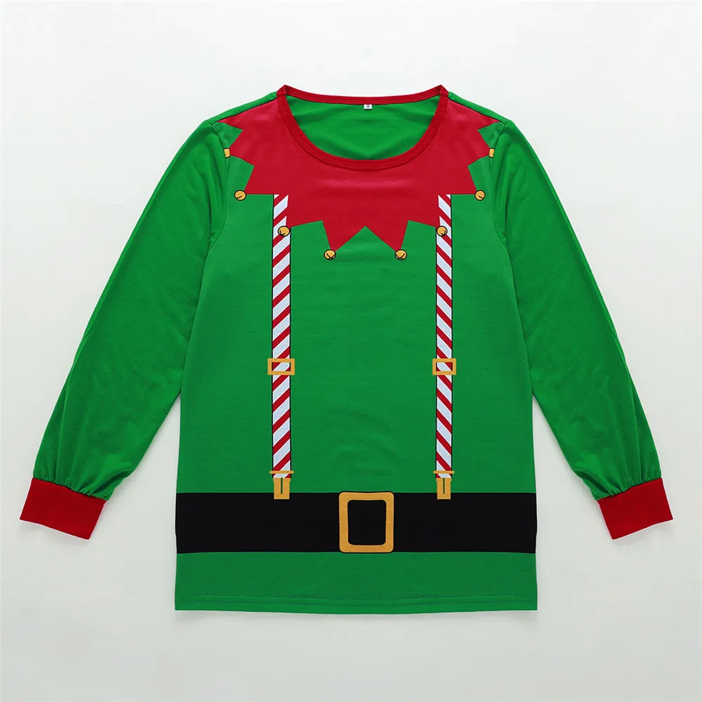 LILIGIRL Christmas Family Matching Pajamas Sets Adult Women Kids Xmas Stripe Print Nightwear Sleepwear Clothes Outfit