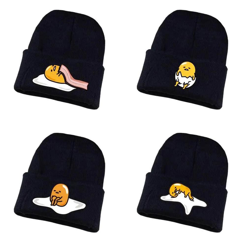 Аниме Gudetama вязаная шапка для косплея унисекс принт Для Взрослых Повседневная хлопковая шапка для подростков зимняя вязаная шапочка