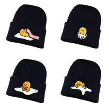 Аниме Gudetama вязаная шапка для косплея унисекс принт Для Взрослых Повседневная хлопковая шапка для подростков зимняя вязаная шапочка