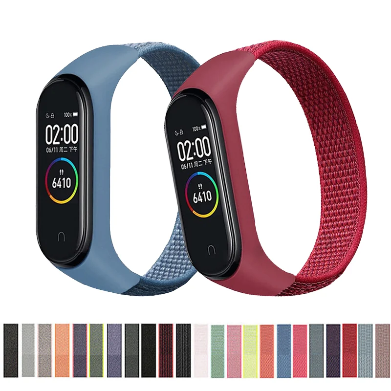 

Bracelet for xiaomi mi band 4 3 correa xiaomi mi band 4 3opask strap nylon Sport Loop watchband pulsera reloj xiaomi mi band 4 3