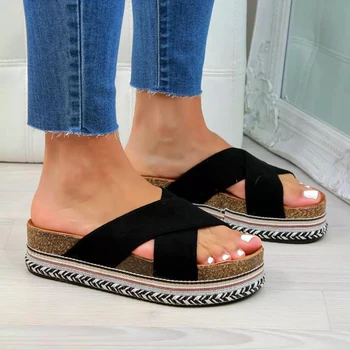 

Women Sandals Wedges Shoes For Women Mid Heels Sandals Summer Shoes 2020 Casual Beach Chaussures Femme Platform Sandals D30