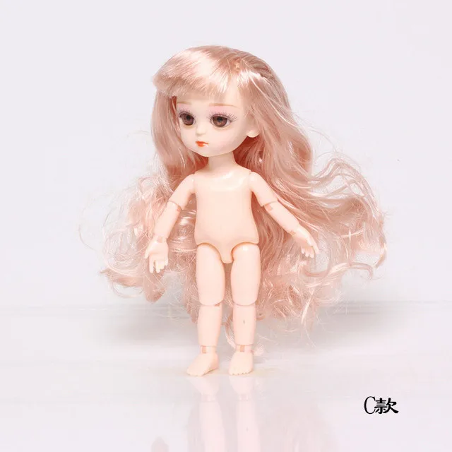 1/12 BJD куклы игрушки 13 суставов изысканное оригинальное платье своими руками макияж кукла Обнаженная тело принцесса милые куклы игрушки для девочек подарок - Цвет: New C