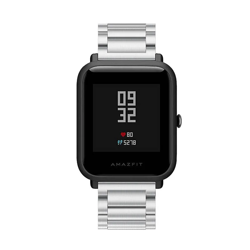 20 мм для Xiaomi Huami Amazfit GTS Bip BIT PACE Lite Молодежный ремешок из нержавеющей стали Замена для samsung Galaxy 42 мм браслет