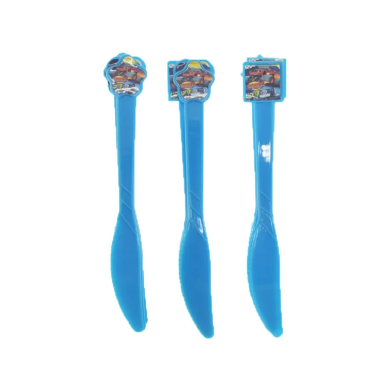 Knife-10pcs Kokoer Blaze and the Monster Machines набор для вечеринки на день рождения, бумажный стаканчик, тарелка, Детские вечерние принадлежности для мальчиков - Цвет: Knife-10pcs