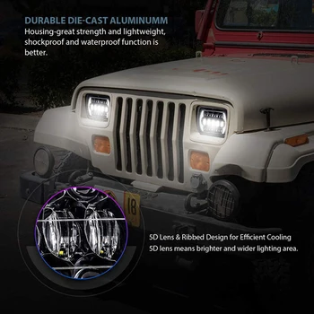

1/2 Pcs 210W 7X6" 5X7" IP68 Waterproof LED Headlight For Chevrolet Jeep Cherokee XJ For H6054, H5054, H6054L Dropshipping
