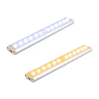 

120 Degree Motion Sensor Light 3 Modes Switch 12 LED Lights Built-in Rechargeable Battery Wall Ceiling Stick-on Q0KF