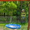 60CM 23inch Outdoor Kids Playground Swing Set Saucer Rotate Tree Nest Swing 900D 600lbs Flying Rope Round Swing 6