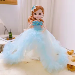 Poupée Fashion 30 cm, jouets pour petites filles, grands yeux maquillés corps articulé, plastique, belle princesse, 