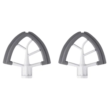 

2Pcs Flex Edge Beater With Silicone Edges Spare Replacement Parts For KitchenAid K45SS Q5 4.5-5 Quart Tilt-Head Stand Mixer