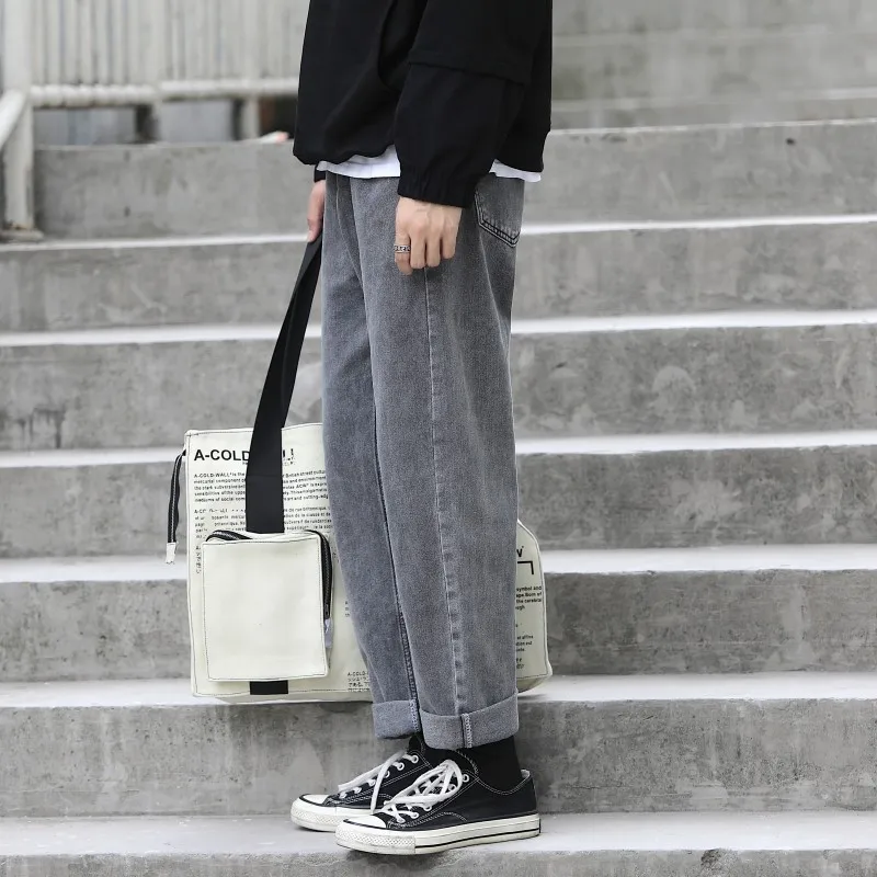 

Large Size Korean-style Base Versatile Jeans Men's Japanese-style Long Pants Casual Hong Kong Style Dad Pants Nk10