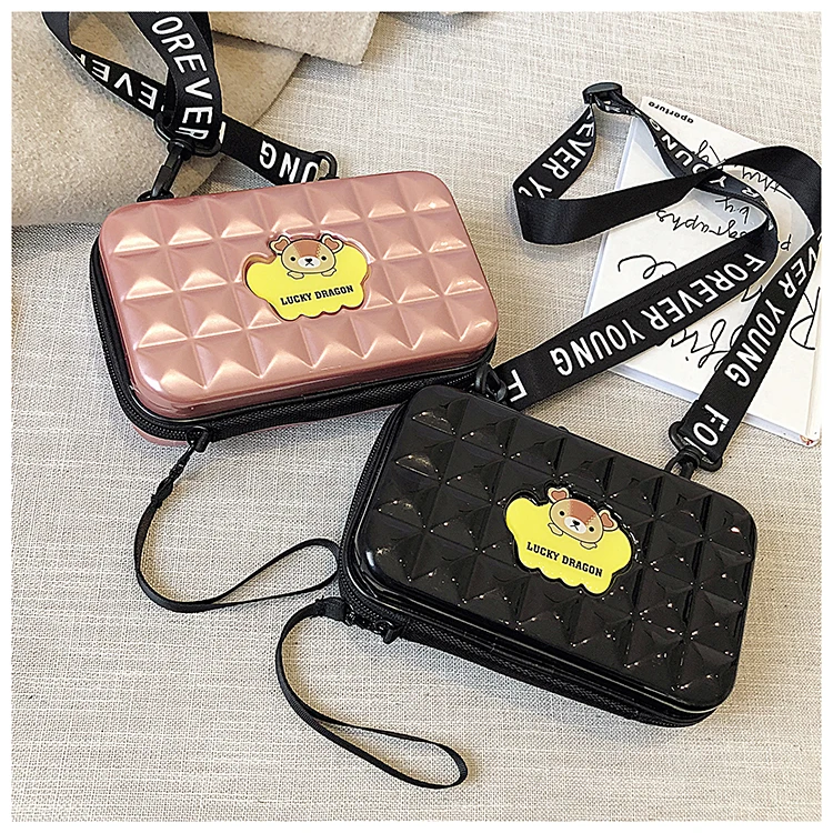 Cartoon Bag New Mini Suitcase Box Bag Small Fresh Messenger Bag Wide Shoulder Bag