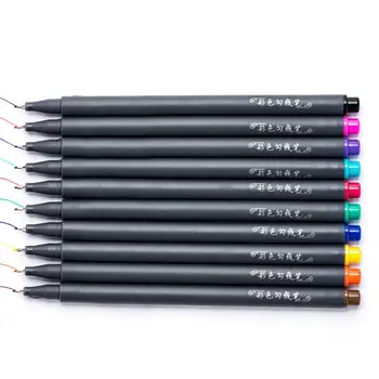 

10 Color Suit 0.38mm Very Fine Fiber Watercolor Pen Colored Hook Line Pen Art Supplies Marker