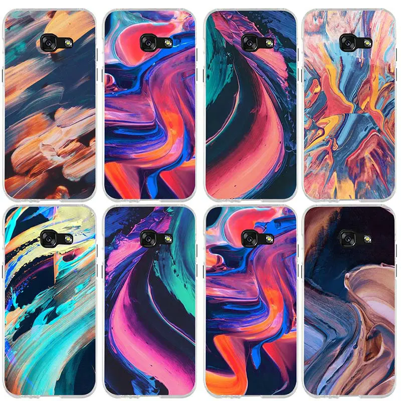 Абстрактная живопись с шлифованной текстурой рисунок Art для Samsung Galaxy J2 J3 J4 J6 J5 J7 J8 A3