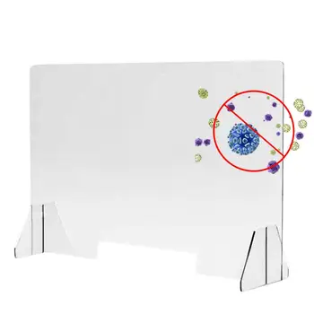 

Acrylic Sneeze Guard Shield Clear Perfection Reception Side Sale Counter Sprayed UV Cut Transparent Height Screen Protection