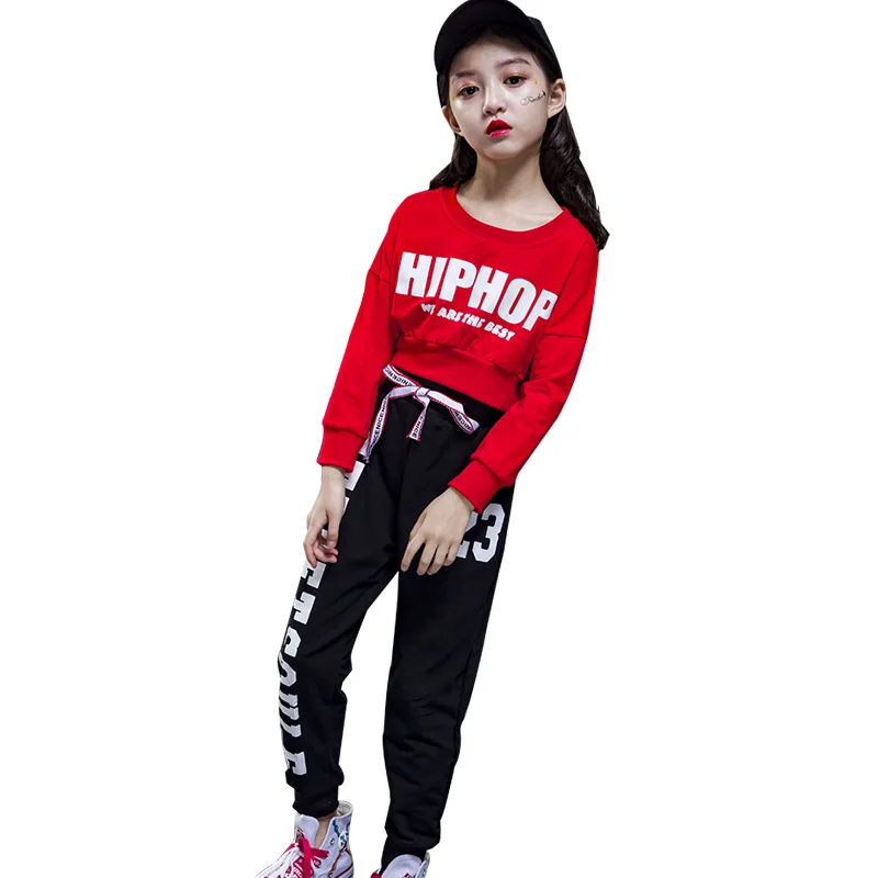 Детский костюм для уличного танца одежда девочек детская в Корейском стиле хип